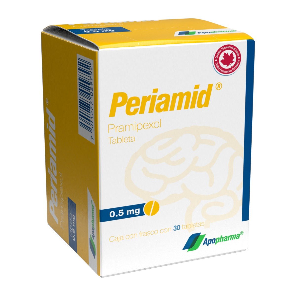 Periamid (Pramipexol) 0.5 Mg Con 30 Tabletas