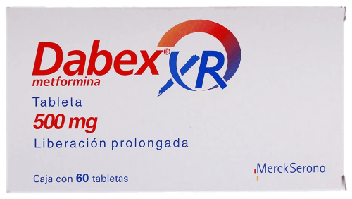 Dabex Xr 500 Mg Con 60 Tabletas Liberacion Prolongada