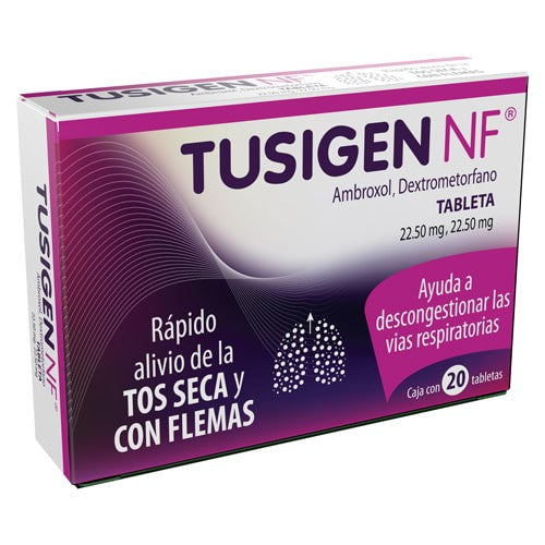 Tusigen Nf (Ambrosol/Dextrometorfano) Con 20 Tabletas