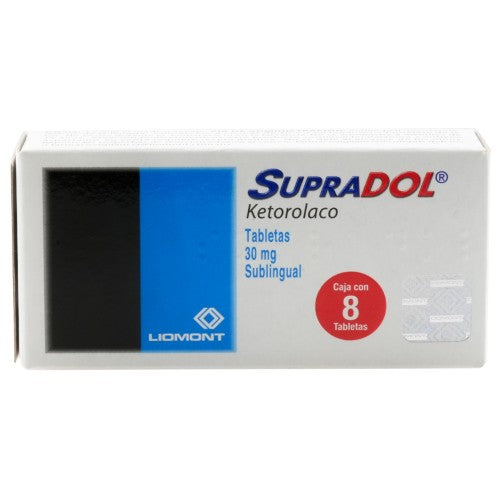 Supradol Sublingual 30 Mg Con 8 Tabletas