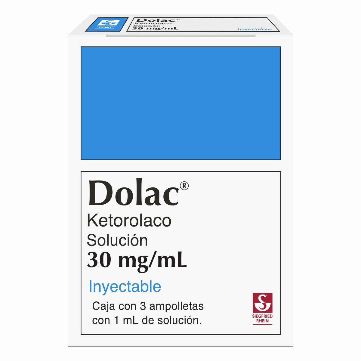 Dolac 30 Mg - Caja Con 3 Ampolletas Ketorolaco 7501300407030