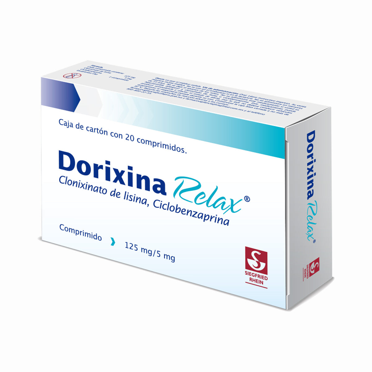Dorixina Relax 125Mg - Caja Con 20 Comprimidos (Clonixinato De Lisina Y Clorhidrato De Ciclobenzapri