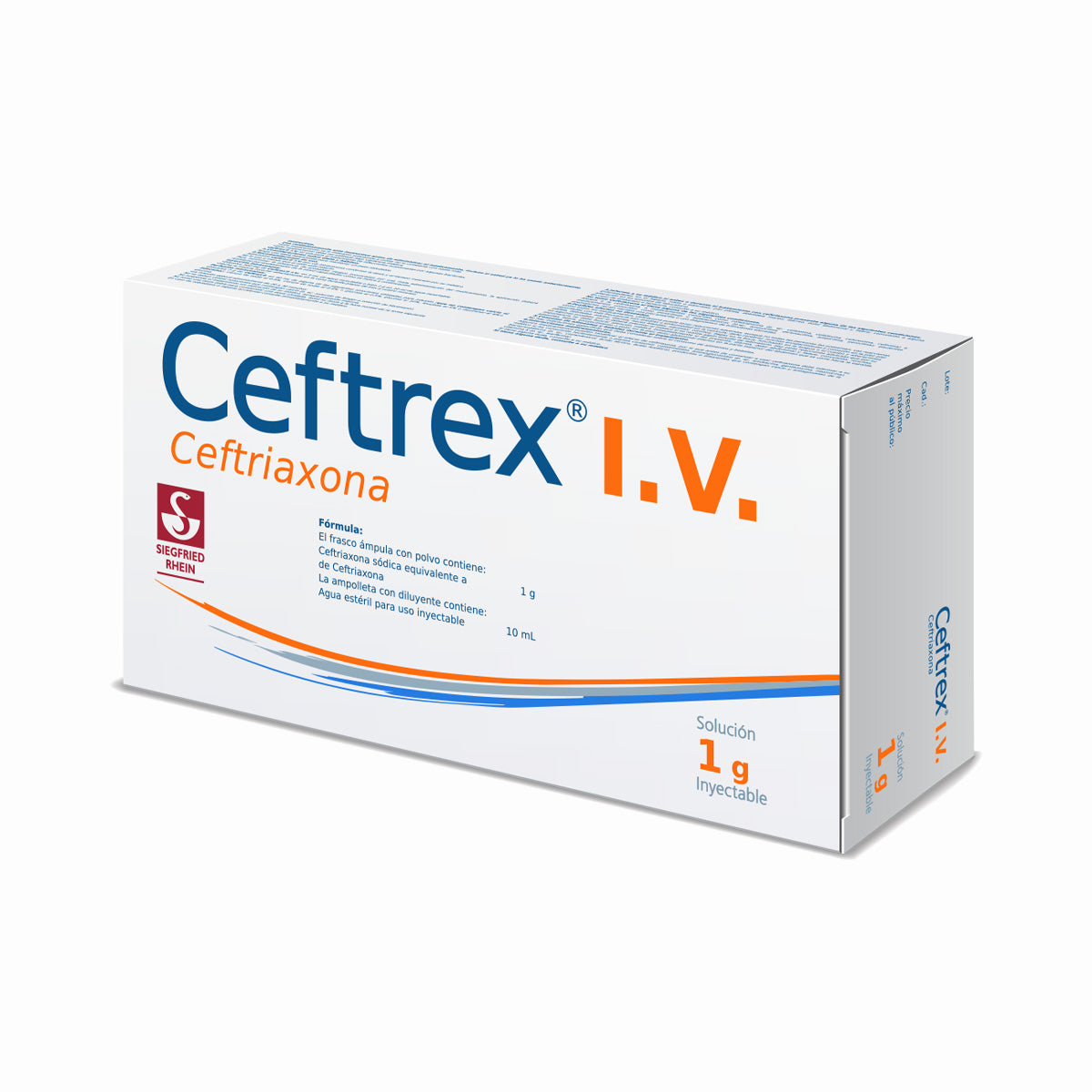 Ceftrex I.V 1 G - Ampolleta Con Solucion Inyectable 10 Ml (Ceftriaxona)