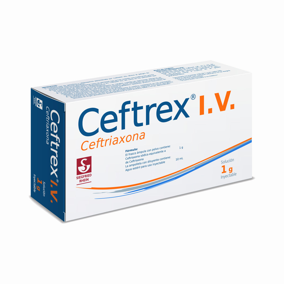 Ceftrex I.V 1 G - Ampolleta Con Solucion Inyectable 10 Ml (Ceftriaxona)