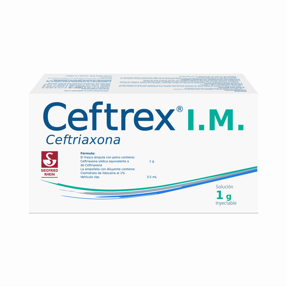 Ceftrex I.M. 1 G - Ampolleta Con Solucion Inyectable 3.5 Ml (Ceftriaxona)
