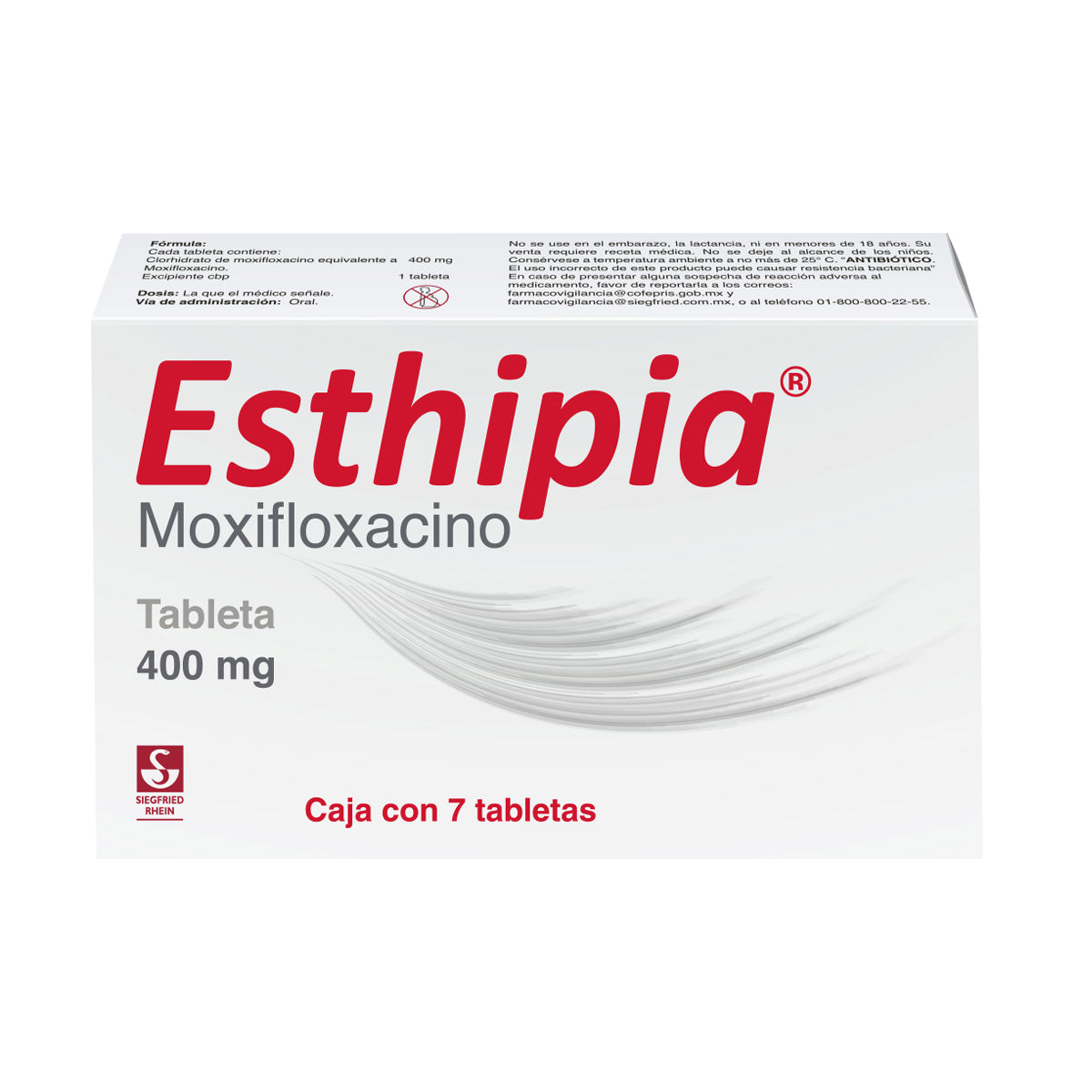 Esthipia 400 Mg - Caja Con 7 Tabletas Moxifloxacino 7501300420008