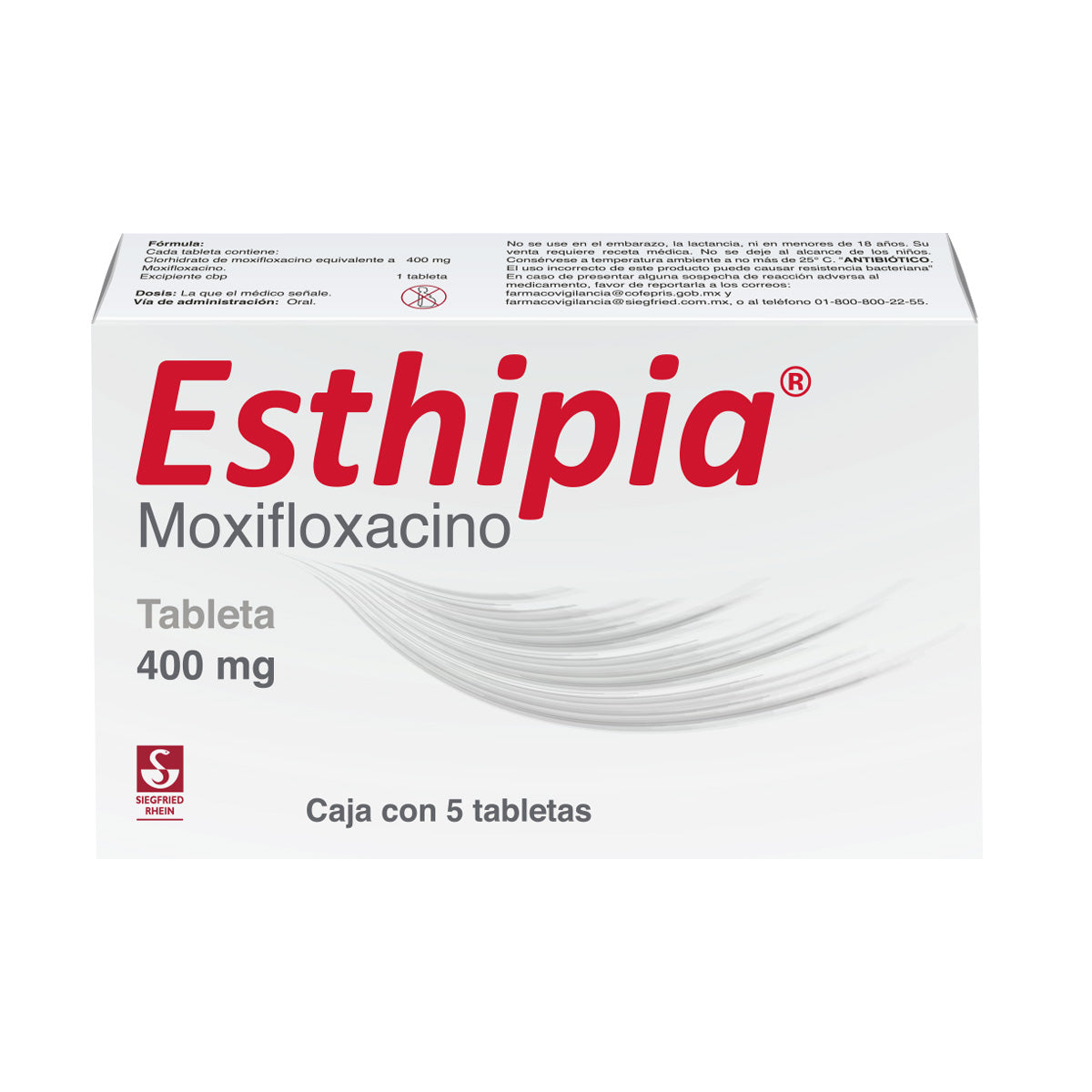 Esthipia 400 Mg - Caja Con 5 Tabletas Moxifloxacino 7501300420015