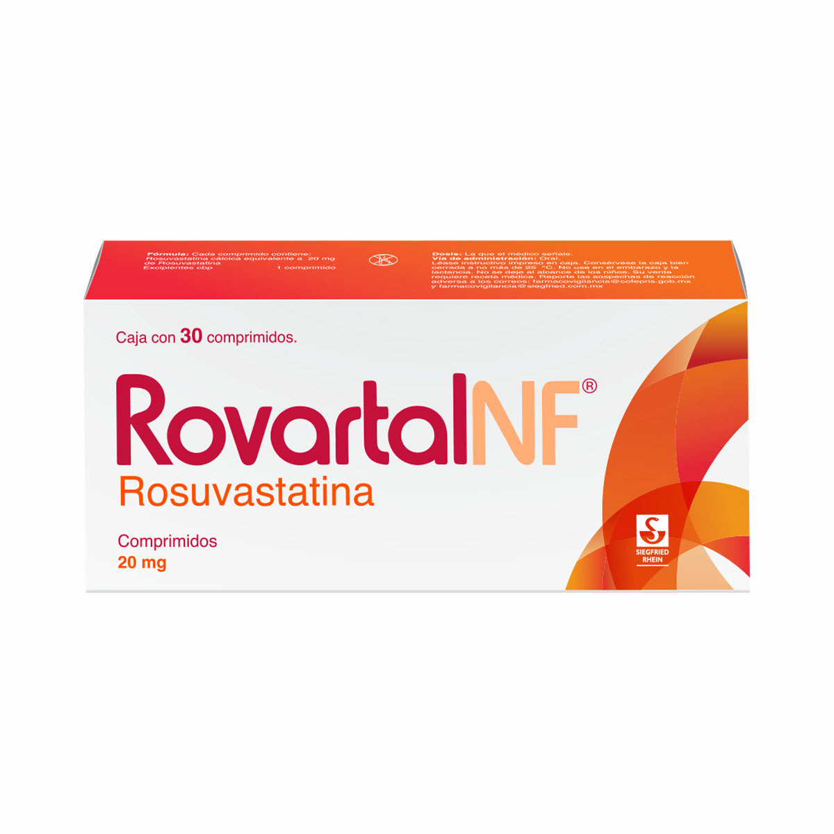 Rovartal Nf 20 Mg - Caja Con 30 Comprimidos (Rosuvastatina)