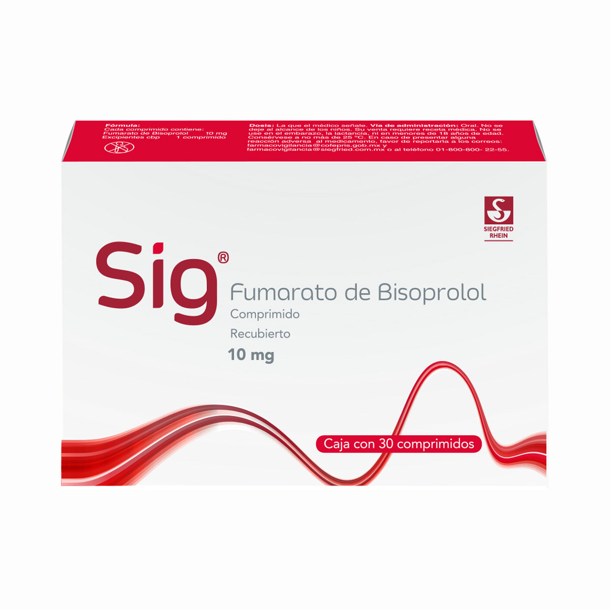 Sig 2.5 Mg - Caja Con 30 Comprimidos (Bisoprolol)