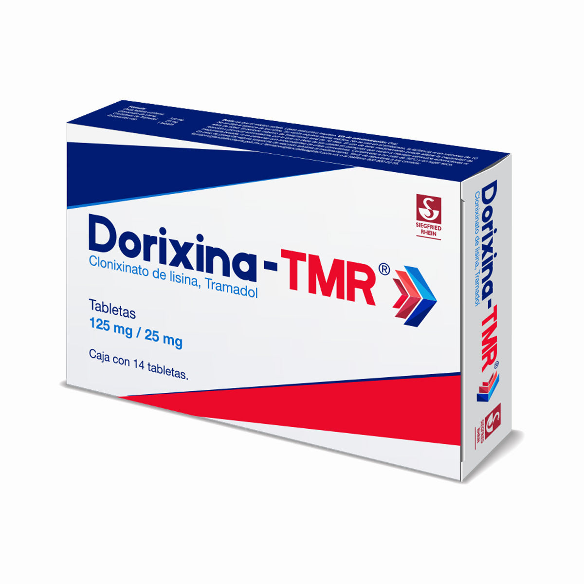 Dorixina-Tmr 125 Mg / 25 Mg - Caja Con 20 Comprimidos (Clonixinato De Lisina Y Clorhidrato De Tramad