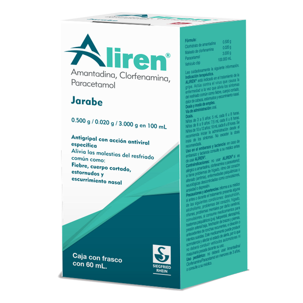 Aliren 60 Ml - Gotas Pediátricas (Amantadina, Paracetamol Y Clorfenamina)