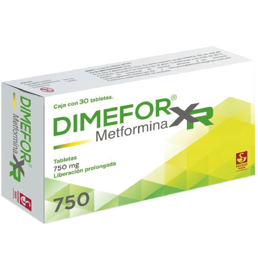 Dimefor Xr Lp 750 Mg Con 30 Tabletas