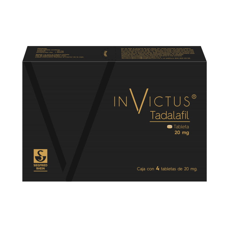 Invictus 20 Mg - Caja Con 4 Tabletas (Tadalafil)