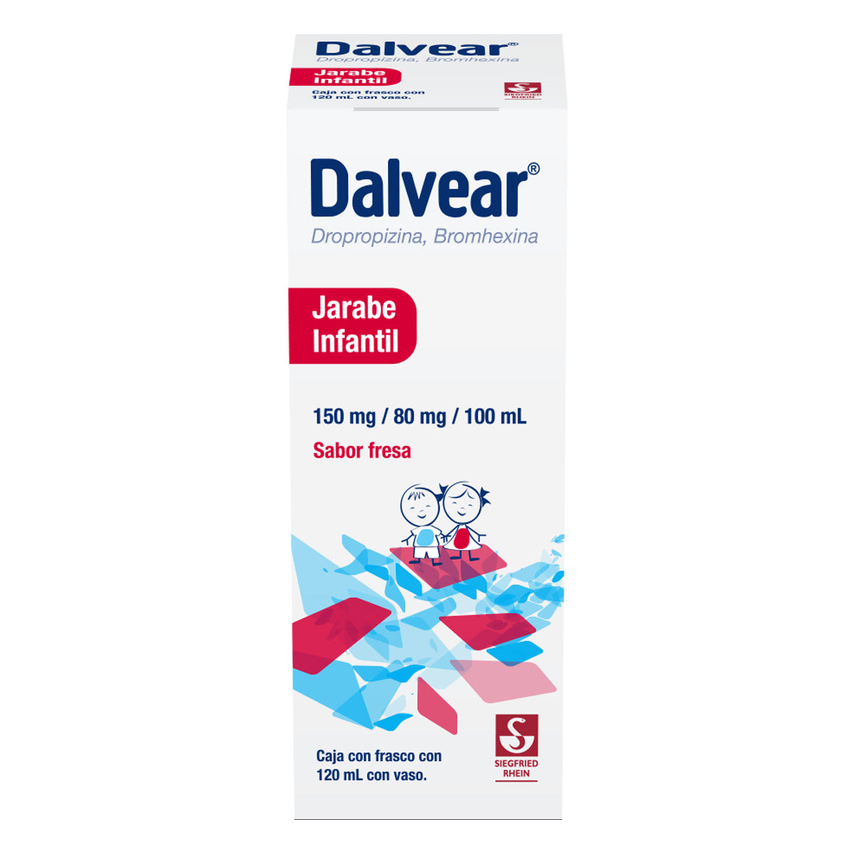 Dalvear Infantil 150 Mg / 80 Mg - Jarabe Sabor Fresa 120 Ml (Dropropizina Y Bromhexina)
