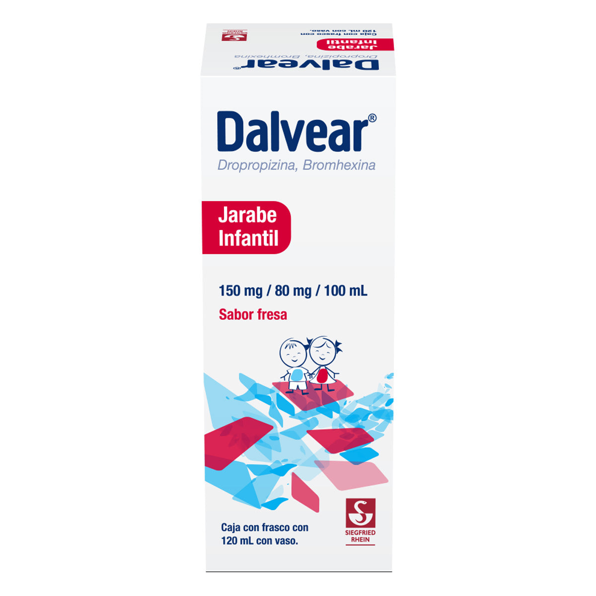 Dalvear Infantil 150 Mg / 80 Mg - Jarabe Sabor Fresa 120 Ml (Dropropizina Y Bromhexina)