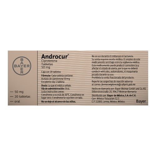 Androcur 50 Mg Con 20 Tabletas