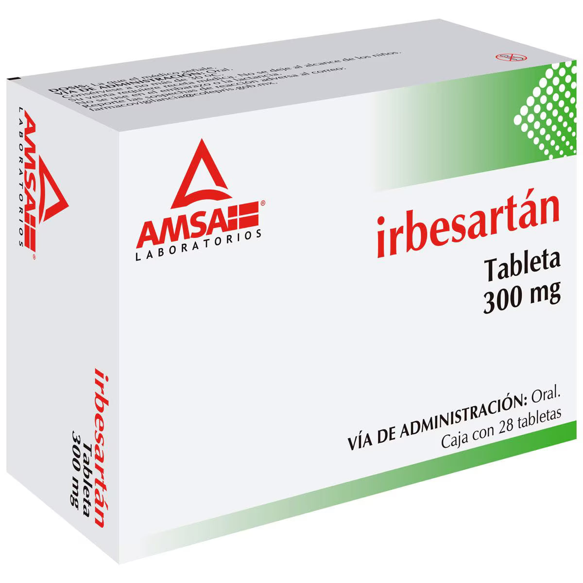 Irbesartan 300 Mg Con 28 Tabletas Amsa