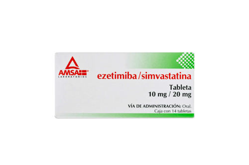 Ezetimiba/Simvastatina 10/20 Mg Con 28 Tabletas Amsa