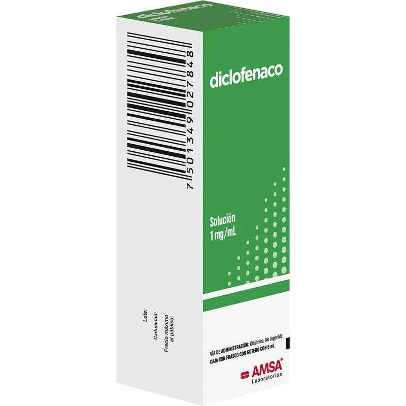 Diclofenaco 1 Mg Solucion Oftalmica 5 Ml