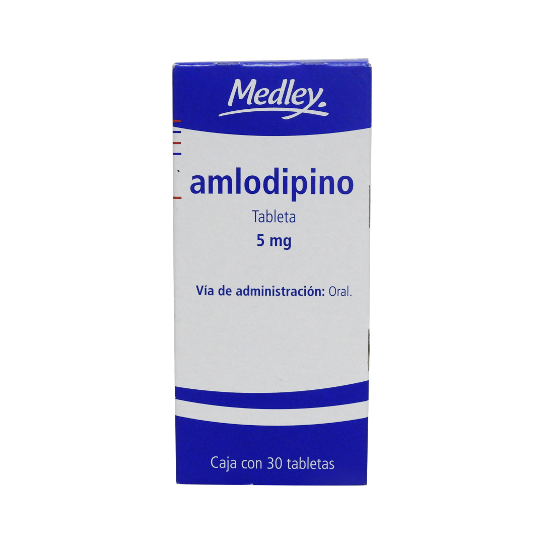 Amlodipino 5 Miligramos 30 Tabletas