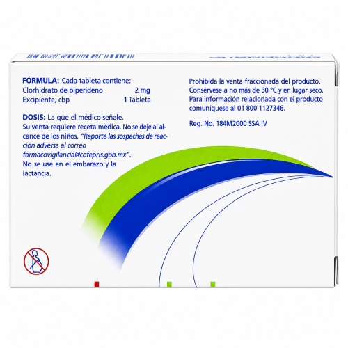 Bipirideno 2 Mg Con 30 Tabletas Psicofarma