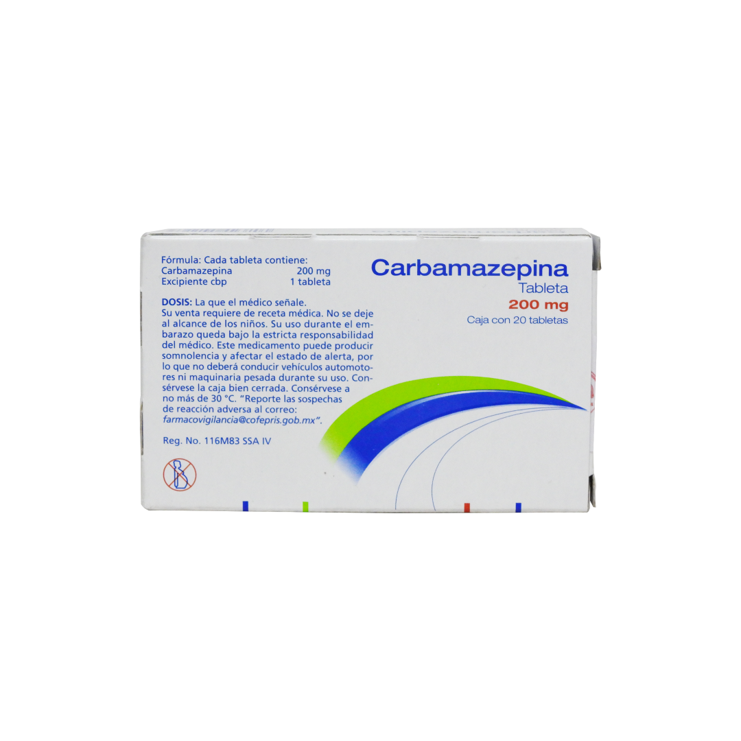 Carbamazepina 200 Mg Con 20 Tabletas Psicofarma