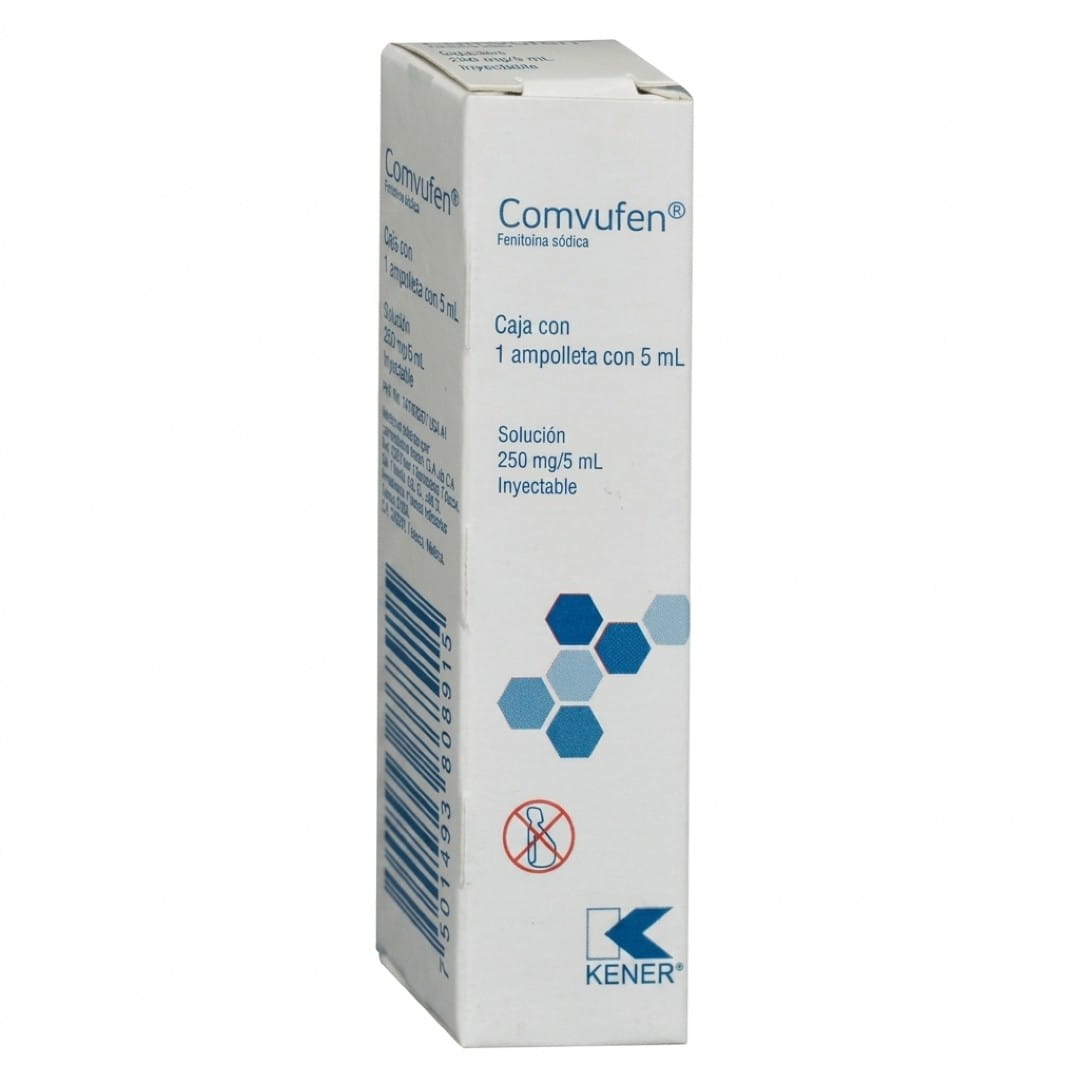 Comvufen (Fenitoina Sodica) 250 Mg Con 5 Ml Inyectable Kener