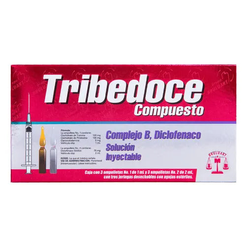 Tribedoce Comp (Complejo B/Diclofenaco) Solución Inyectable Con 3 Ampolletas