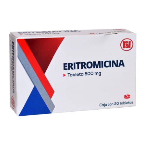 Eritromicina 500 Mg Con 20 Tabletas