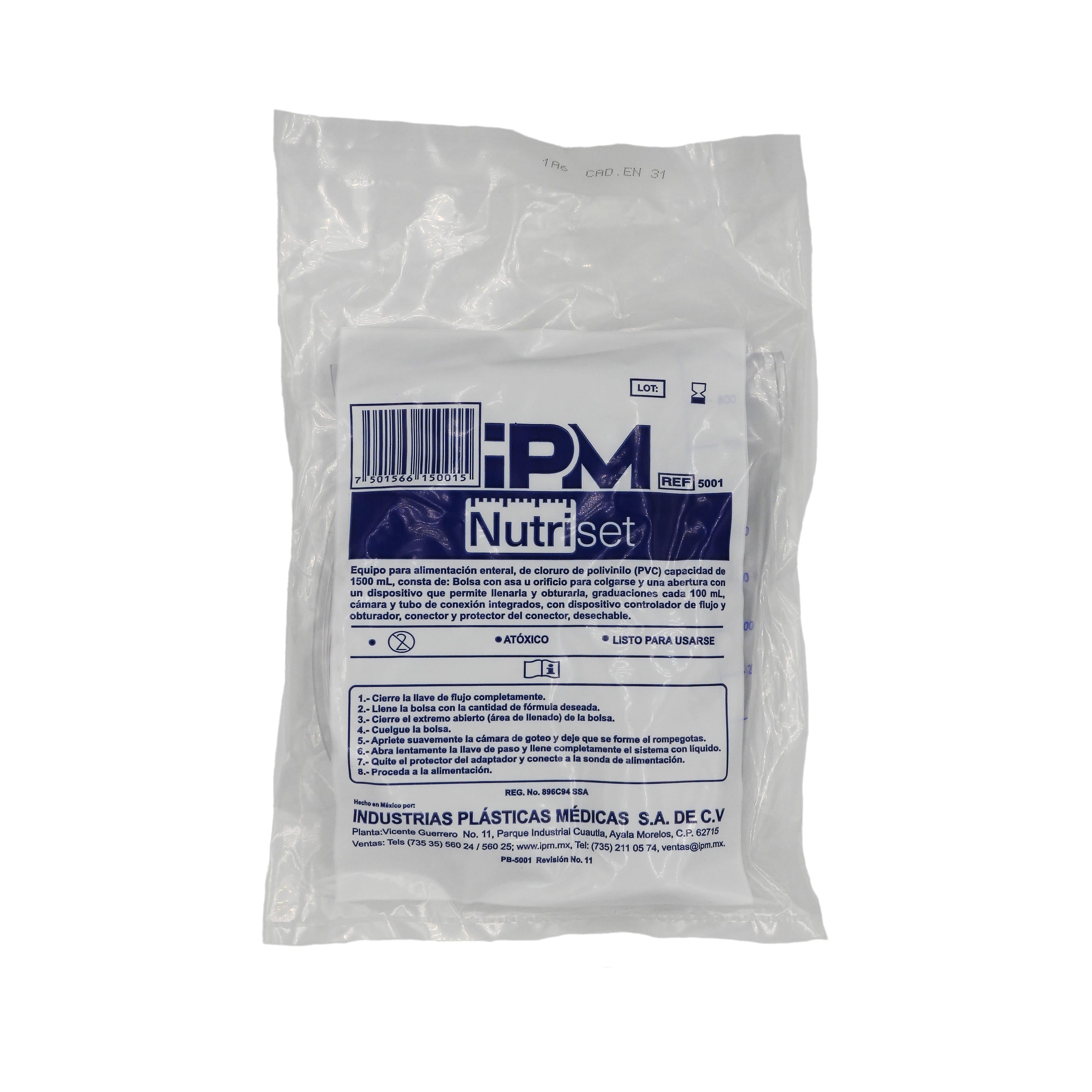 Bolsa Alimentacion Enteral Adulto 1500 Ml Nutriset