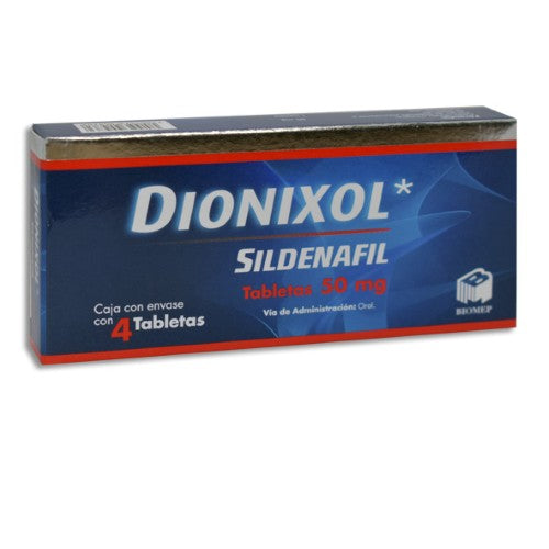 Dionixol (Sildenafil) 50 Mg Con 4 Tabletas
