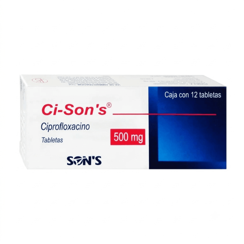 Ci-Sons (Ciprofloxacino) 500 Mg Con 12 Tabletas