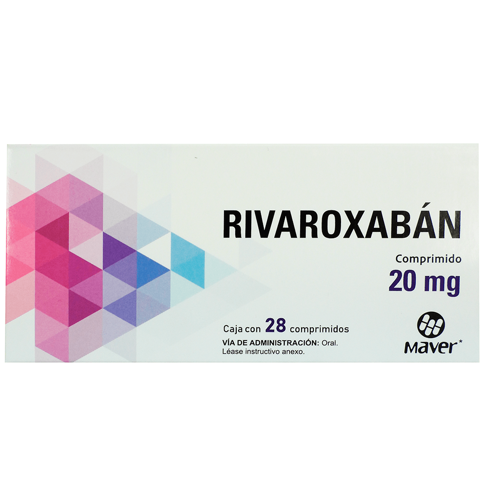 Rivaroxaban 20 Mg Con 28 Tabletas Maver