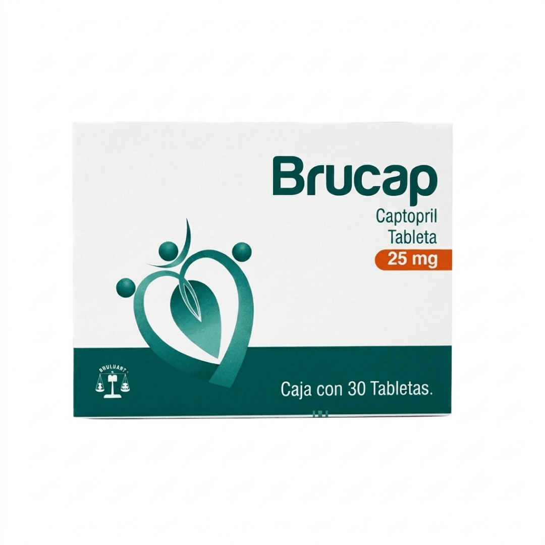 Brucaps(Captopril) 25 Mg Con 30 Tabletas