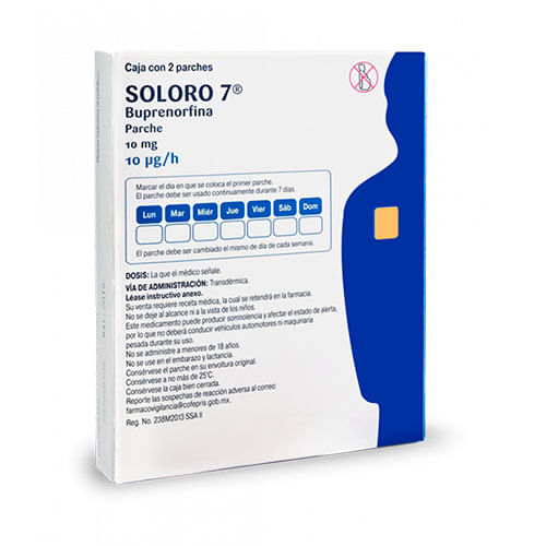 Soloro 7 Parches Con 10 Mg Caja Con 2