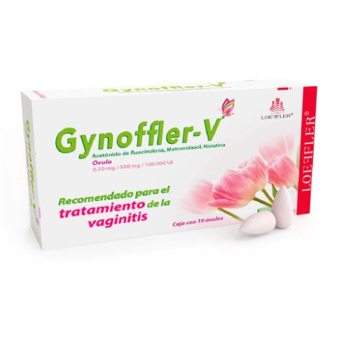 Gynoffler-V (Fluocino/Metronida/Nista) Ovulos Con 10