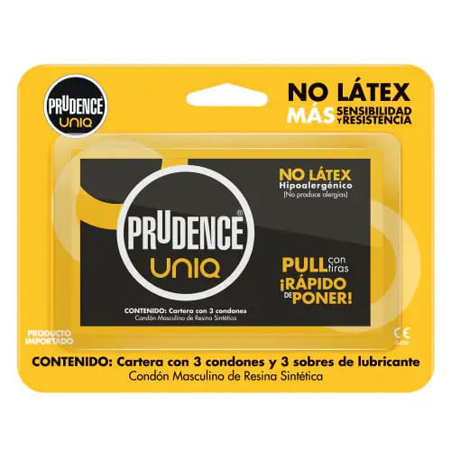 Preservativo Prudence Uniq Con 3+3 Sb Lubri (No Latex)
