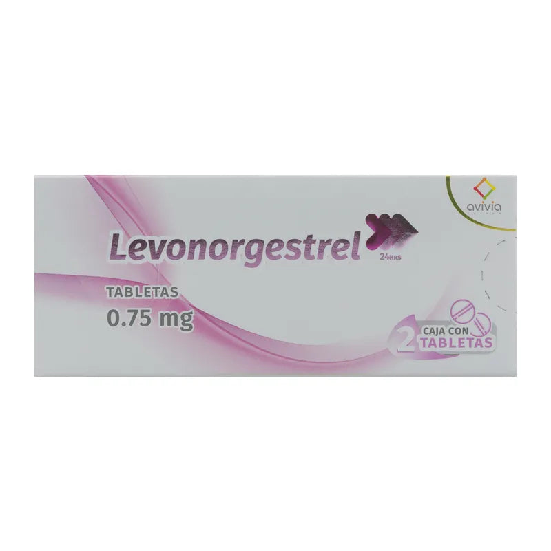 Levonorgestrel 0.75 Mg Con 2 Tabletas Avivia