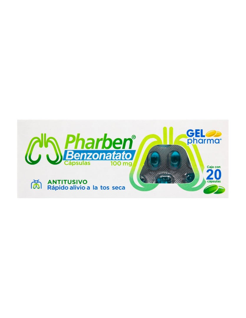 Pharben (Benzonatato) 100 Mg Con 20 Capsulas