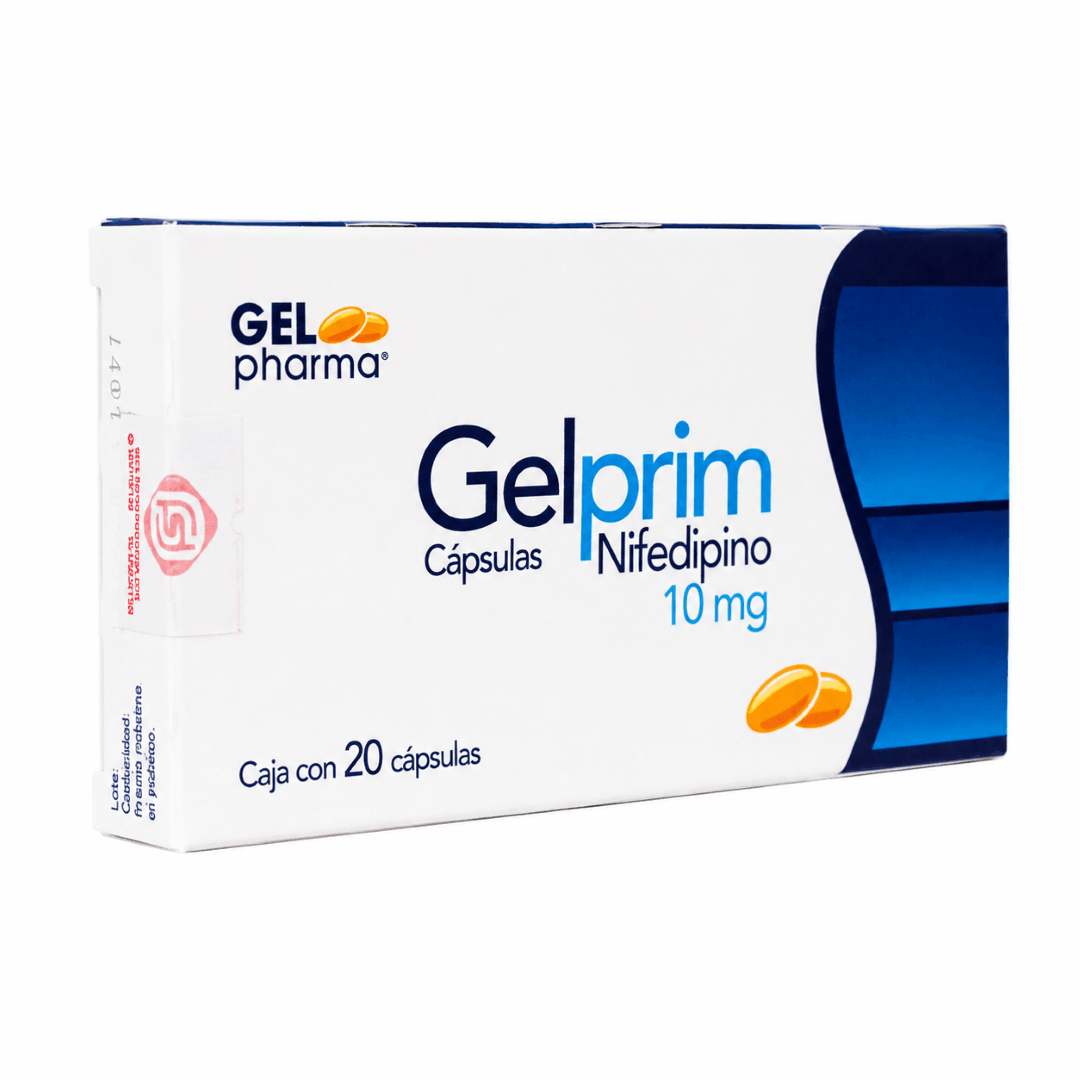 Gelprim (Nifedipino) 10 Mg Con 20 Capsulas