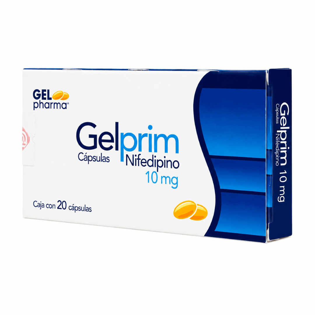 Gelprim (Nifedipino) 10 Mg Con 20 Capsulas