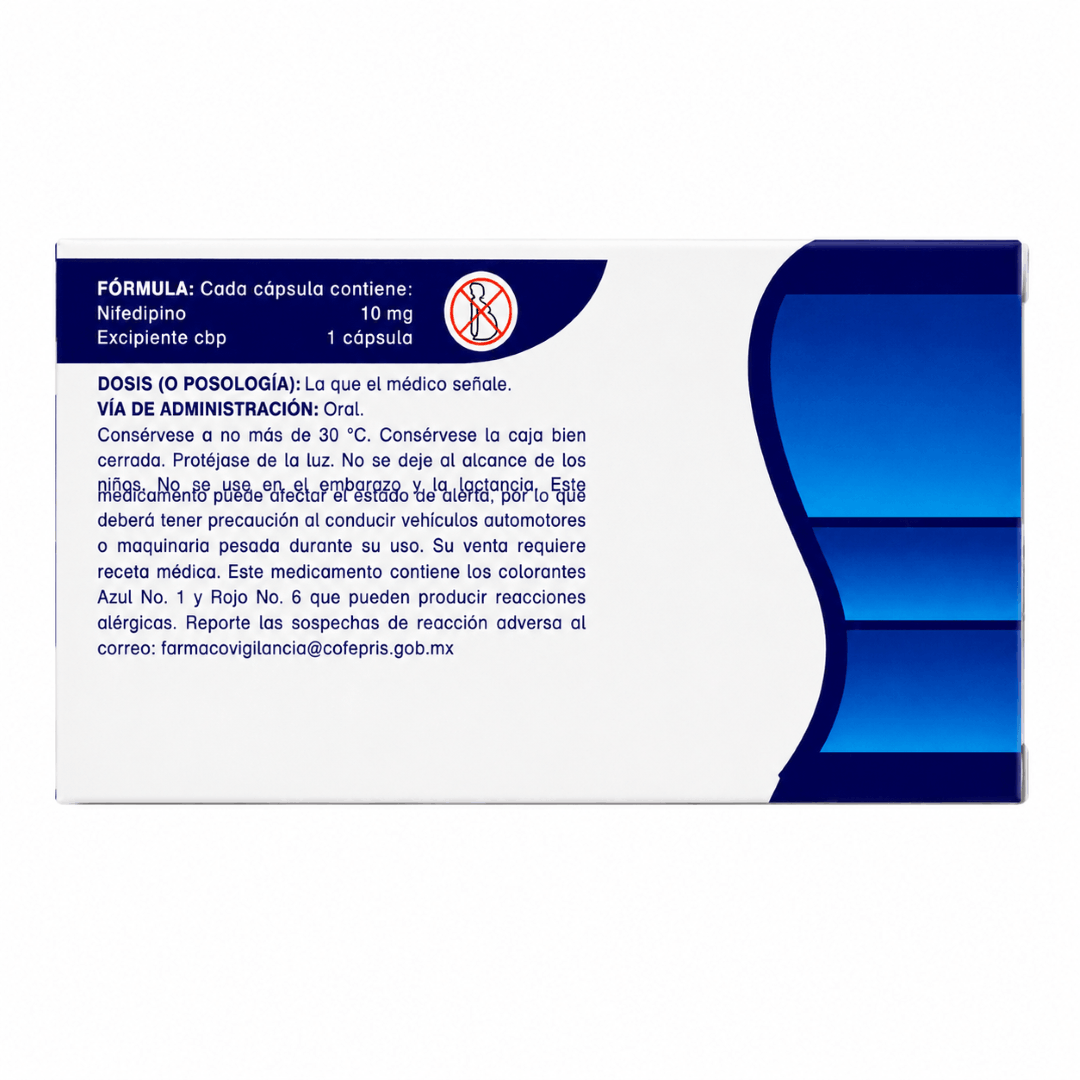 Gelprim (Nifedipino) 10 Mg Con 20 Capsulas
