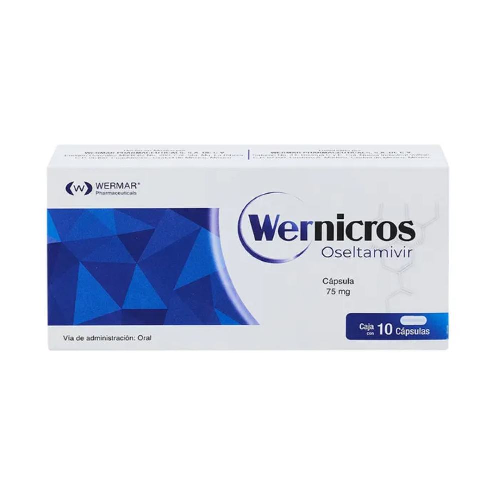 Wernicros (Oseltamivir) 75 Mg Con 10 Capsulas