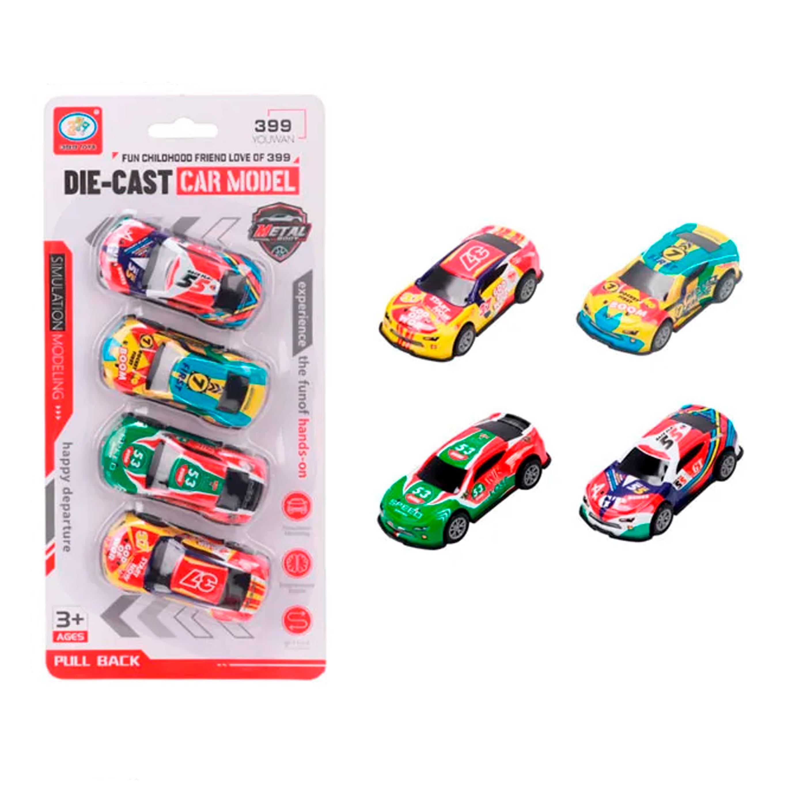 Carros De Metal 4 Piezas Shogun