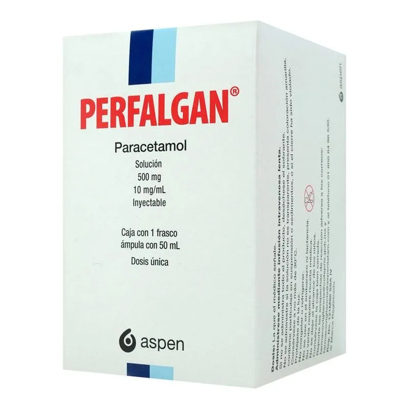Perfalgan 500 Mg Solucion Inyectable Frasco 50 Ml