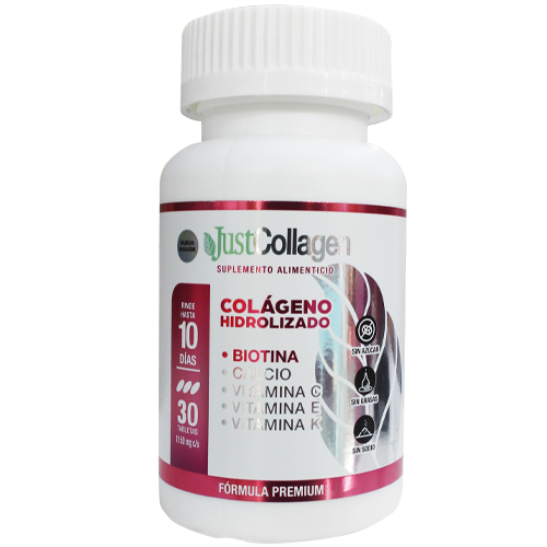 Just Collagen Colageno Hidrolizado Suplemento Alimenticio Con 30 Tabletas