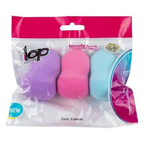 Esponjas Cosmeticas Suaves Top Fashion Con 3 Piezas