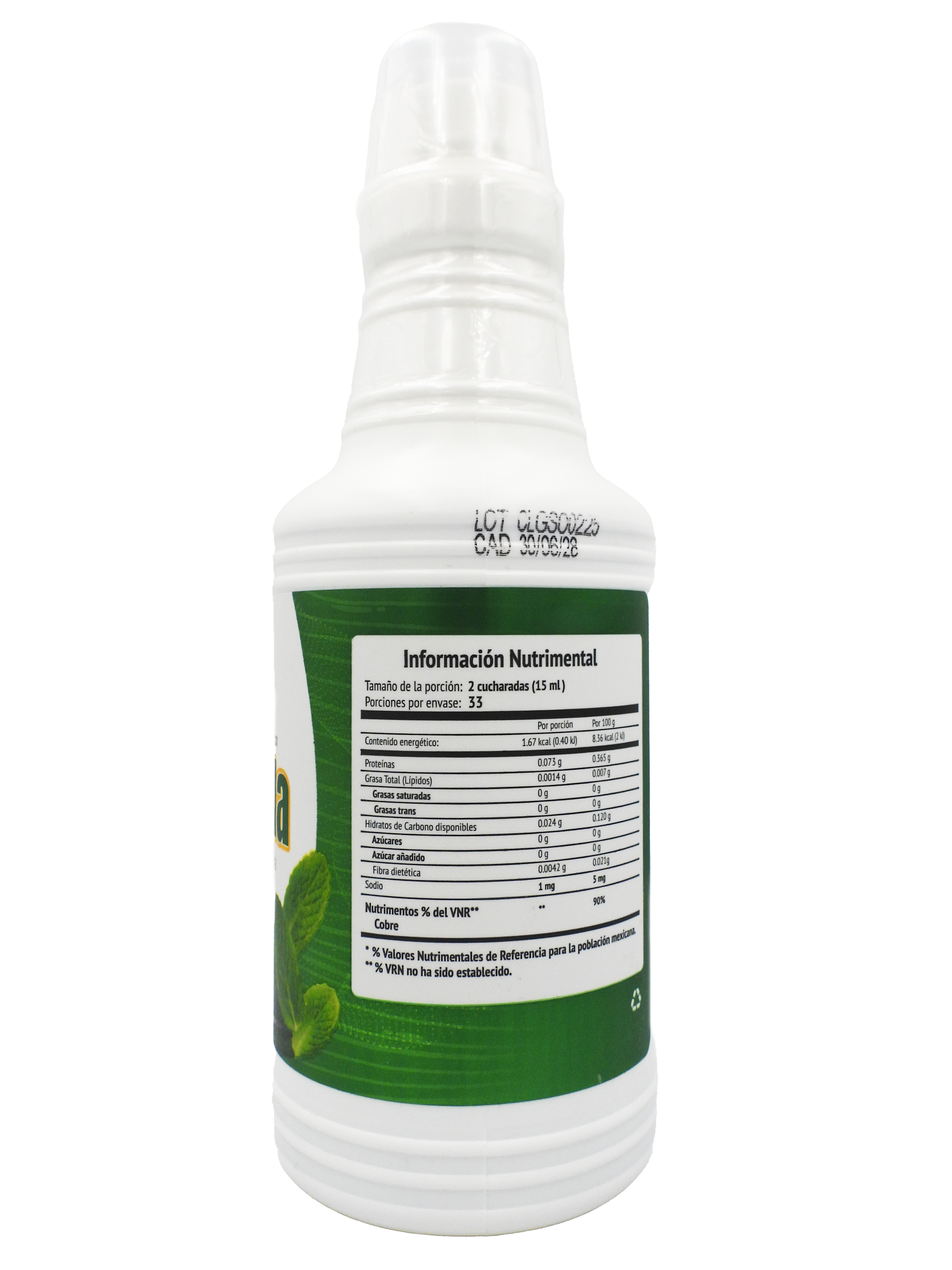 Clorofila (Matcha, Espirulina, Chlorella) Hierbabuena 500 Ml
