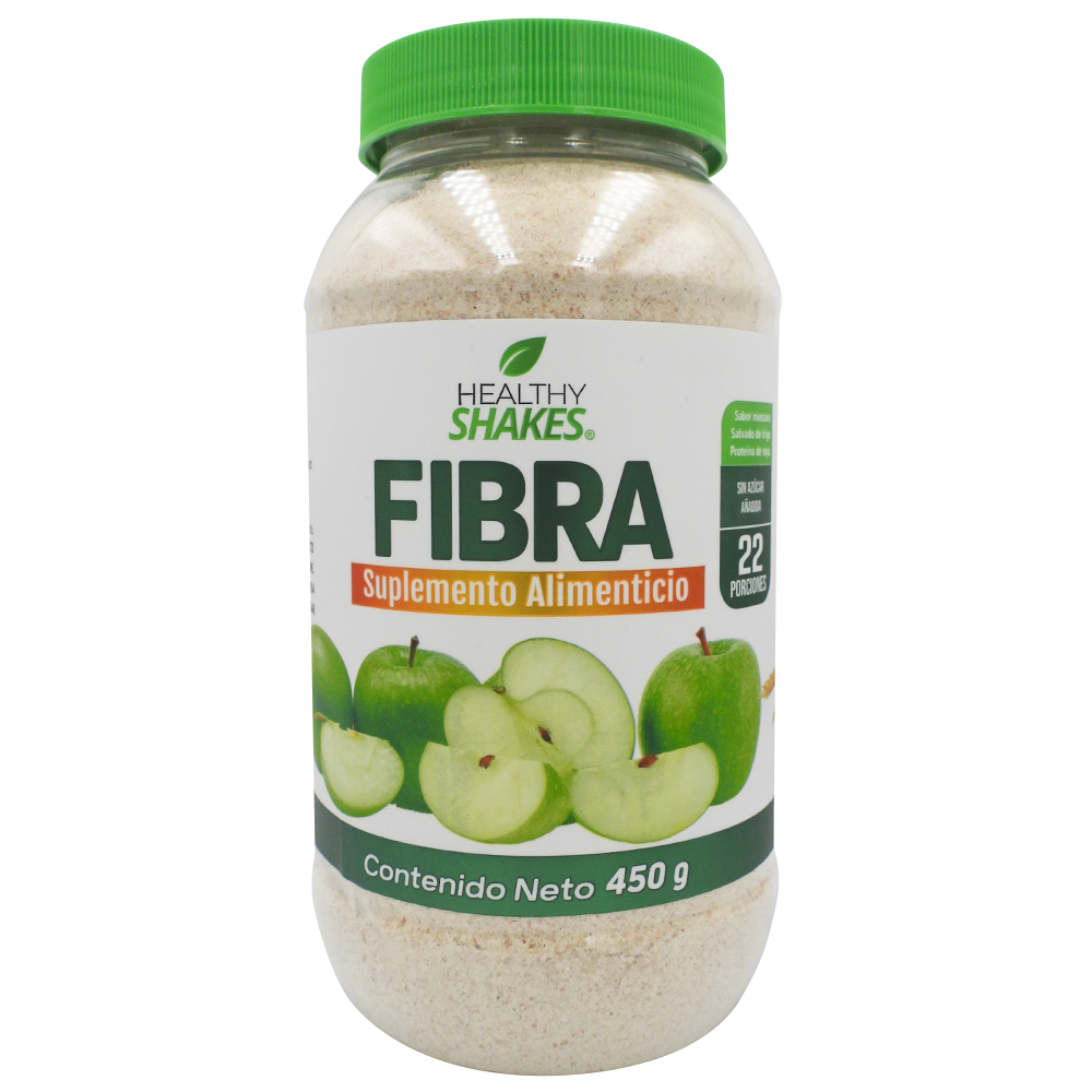 Fibra Salvado Trigo/ Proteina Soya Manzana 450 G Healthy Shakes