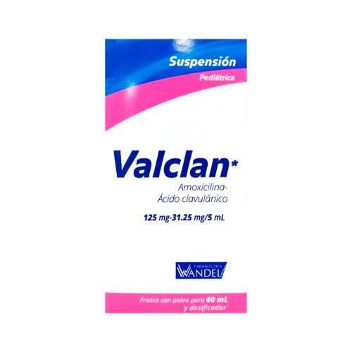 Valclan (Amoxicilina/Acido Clavulanico) 125 Mg Suspension 60 Ml